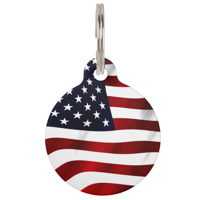 Amerikaanse vlag huisdierpenning (Voorkant)