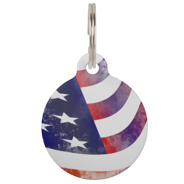 Amerikaanse vlag huisdierpenning (Voorkant)