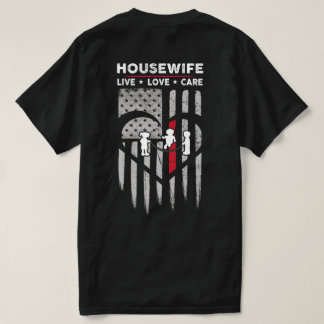 Amerikaanse vlag Huisvrouw Decal T-shirt