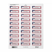 Amerikaanse Vlag Huwelijk Etiket (Full Sheet)