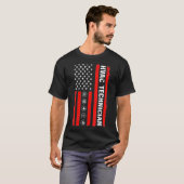 Amerikaanse vlag HVAC Tech Mannen Funny HVAC Techn T-shirt (Voorkant volledig)