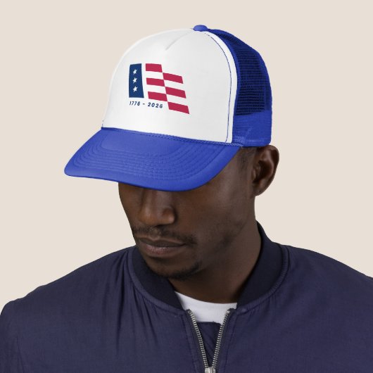 Amerikaanse Vlag Icoon Trucker Pet (In situ)