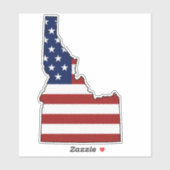 Amerikaanse vlag Idaho Sticker (Vel)