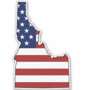 Amerikaanse vlag Idaho Sticker