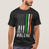 Amerikaanse vlag Ierland vlag T-shirt (Voorkant)
