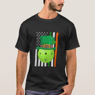 Amerikaanse vlag  Iers Pickleball St Patri T-shirt