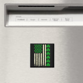 Amerikaanse vlag Ierse klavertjes St. Patrick's Da Magneet (Insitu (Vaatwasser))