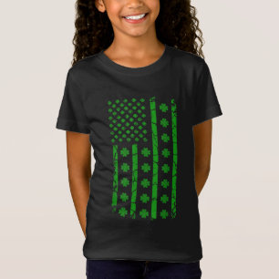 Amerikaanse vlag Ierse Shamrock Saint Patricks T-shirt