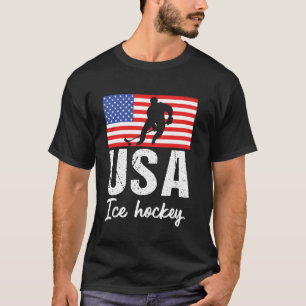 Amerikaanse Vlag IJshockey 4 juli VS T-shirt