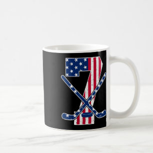Amerikaanse Vlag IJshockey Fan 7e Verjaardagsfeest Koffiemok