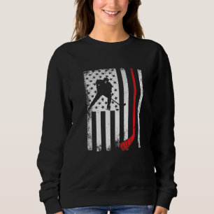 Amerikaanse Vlag IJshockey Speler 4 juli Retro Spo Trui