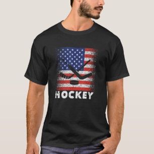 Amerikaanse vlag ijshockeyspeler USA Patriottische T-shirt
