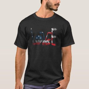 Amerikaanse vlag ijskap 4 juli overvalt hockey t-shirt