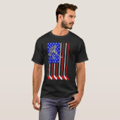  Amerikaanse vlag ijskap op 4 juli b T-shirt (Voorkant volledig)