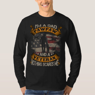 Amerikaanse vlag ik ben een pap en een veteraan 4t t-shirt