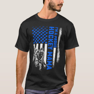  Amerikaanse vlag... ik ben een rode Hockey mama T-shirt