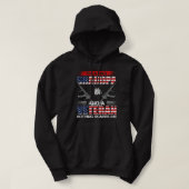 Amerikaanse vlag Ik ben pa opa en een veteraan nie Hoodie (Design voorkant)