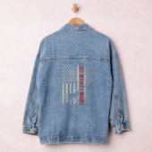 Amerikaanse vlag ik doe wat ik wil dat katten esse denim jacket (Hangar)