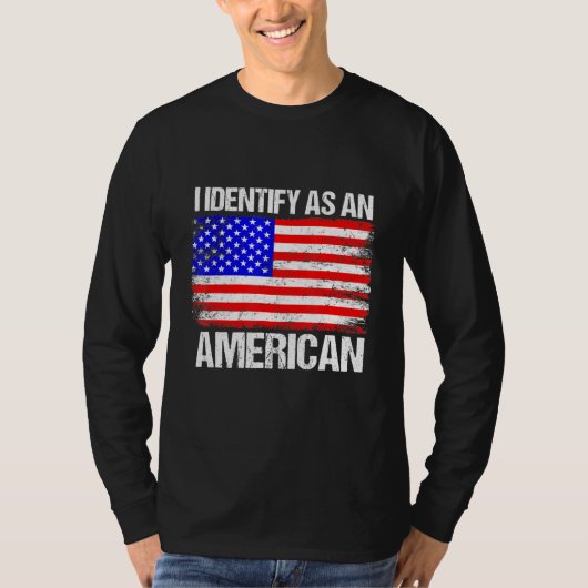 Amerikaanse vlag ik herken als een Amerikaans T-shirt (Voorkant)