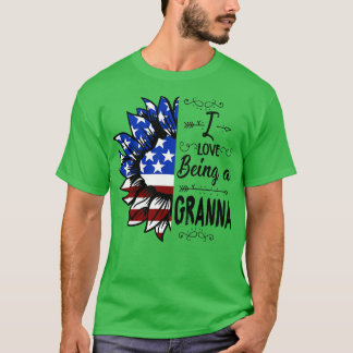 Amerikaanse vlag Ik hou ervan om een Granna Happy T-shirt