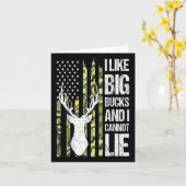 Amerikaanse vlag Ik hou van big bucks en ik kan ni Kaart (Gele Bloem)