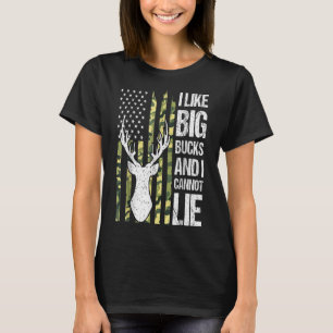Amerikaanse vlag Ik hou van big bucks en ik kan ni T-shirt