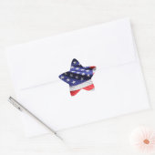 Amerikaanse vlag. Ik hou van de VS. Ster Sticker (Envelop)