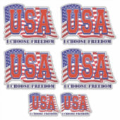 Amerikaanse vlag ik kies voor een vrijheidspatriot sticker (Voorkant)