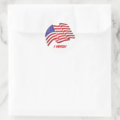 Amerikaanse vlag Ik stemde klassieke ronde Sticker (Tas)