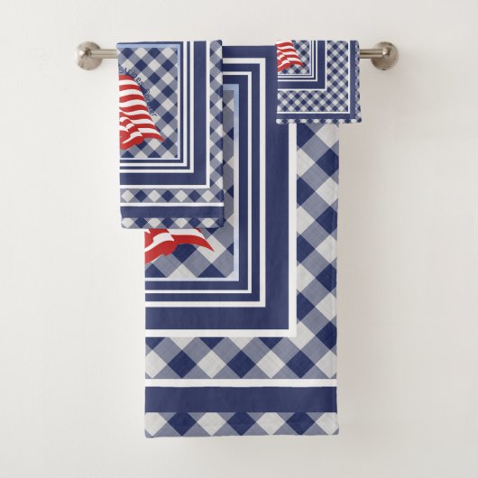 Amerikaanse vlag Illustratie Red White Blue | Cont Bad Handdoek (Insitu)