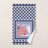 Amerikaanse vlag Illustratie Red White Blue | Cont Bad Handdoek (Handdoek)