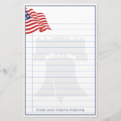 Amerikaanse vlag Illustratie rood wit en blauw Briefpapier (Voorkant)