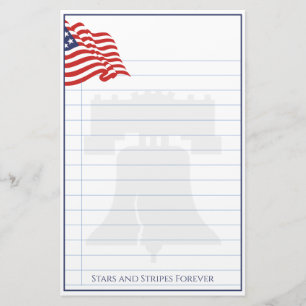 Amerikaanse vlag Illustratie rood wit en blauw Briefpapier