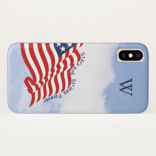 Amerikaanse vlag Illustratiestars & Stripes Foreve Case-Mate iPhone Case (Achterkant (horizontaal))