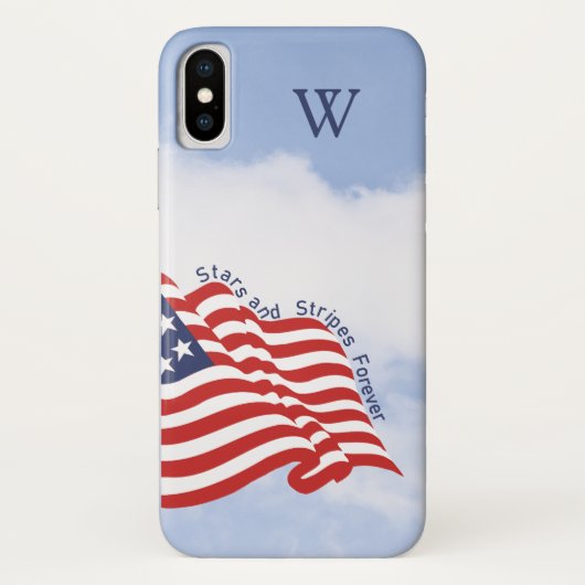 Amerikaanse vlag Illustratiestars & Stripes Foreve Case-Mate iPhone Case (Achterkant)