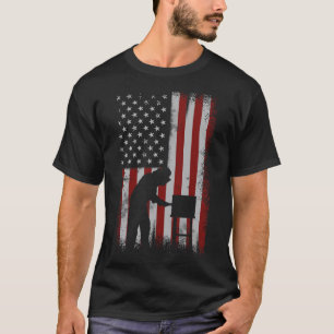 Amerikaanse vlag imker Shirt Mannen bijenhouderij