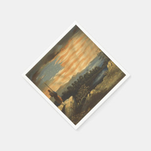 Amerikaanse vlag in de lucht servet