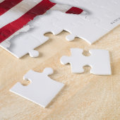 Amerikaanse vlag in de vorm van Verenigde Staten Legpuzzel (Zijkant)
