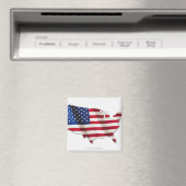 Amerikaanse vlag in de vorm van Verenigde Staten Magneet (Insitu (Vaatwasser))