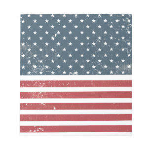 Amerikaanse vlag in distressed look notitieblok