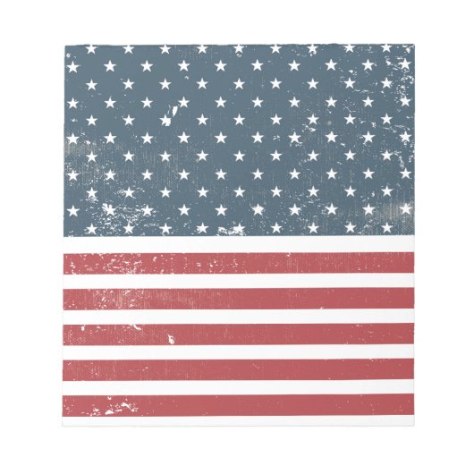 Amerikaanse vlag in distressed look notitieblok (Voorkant)