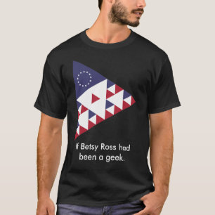 Amerikaanse vlag in driehoeken, gekleurd t-shirt