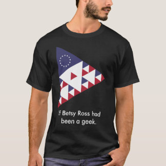 Amerikaanse vlag in driehoeken, gekleurd t-shirt