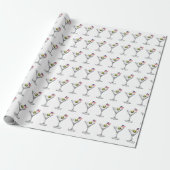 Amerikaanse vlag in een Martini Cadeaupapier (Uitgerold)