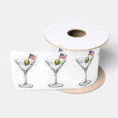Amerikaanse vlag in een Martini Satijnen Lint (Spoel)
