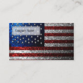 Amerikaanse vlag in Glitter Visitekaartje (Achterkant)