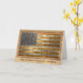 Amerikaanse vlag in Gold Leaf Kaart (Gele Bloem)