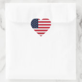 Amerikaanse Vlag In Hart Sticker (Tas)