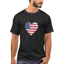 Amerikaanse vlag in hart