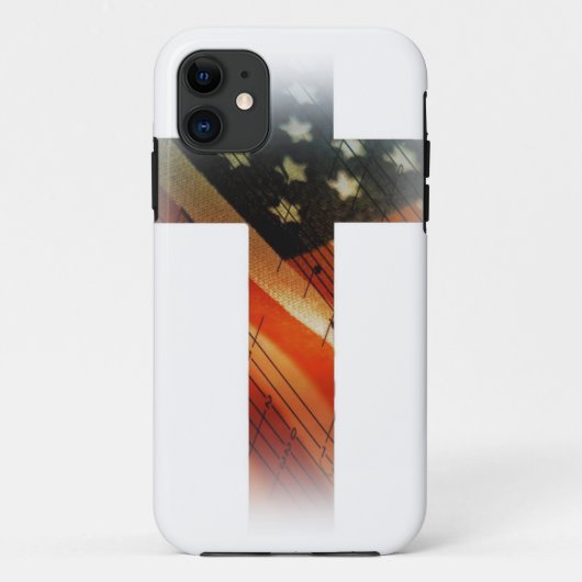 Amerikaanse vlag in kruis Case-Mate iPhone case (Achterkant)